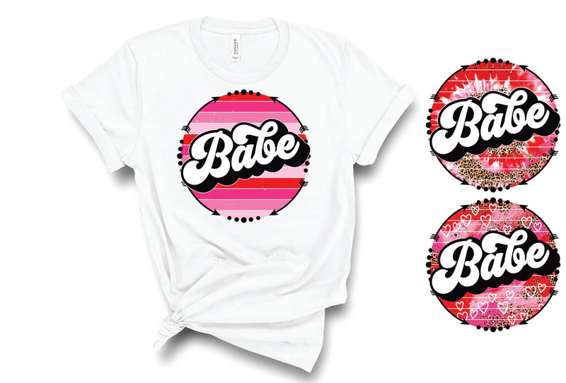 Retro Babe Circle  - Graphic Tee