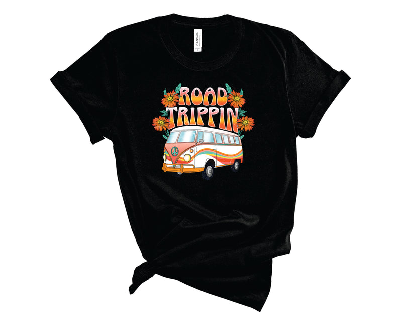 Road Trippin Retro Bus Orange - Graphic Tee