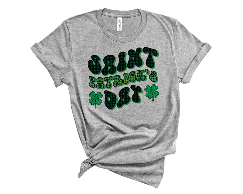 Saint Patrick's Day Retro Plaid - Graphic Tee