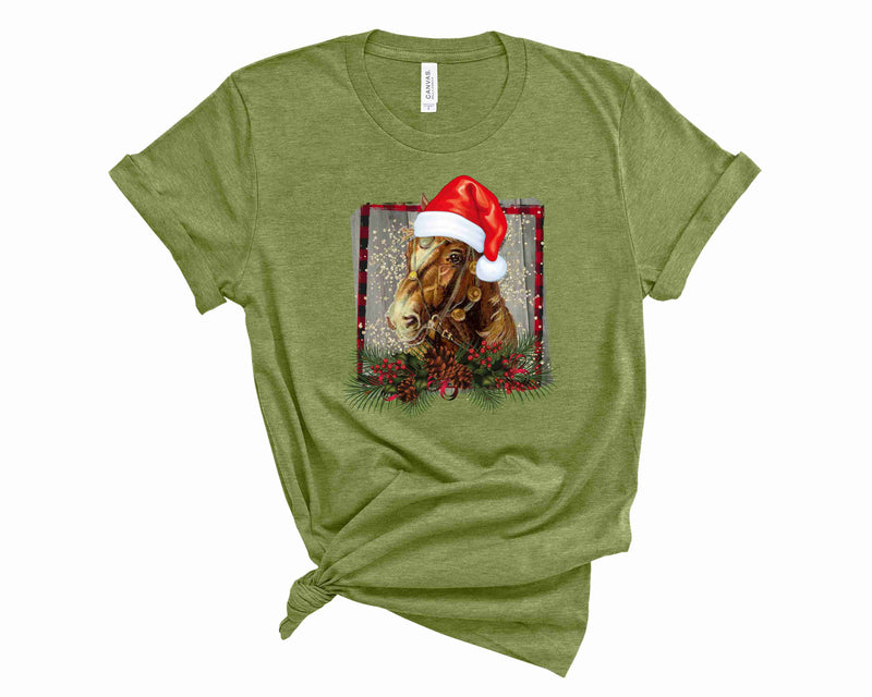 Santa Hat Horse - Graphic Tee