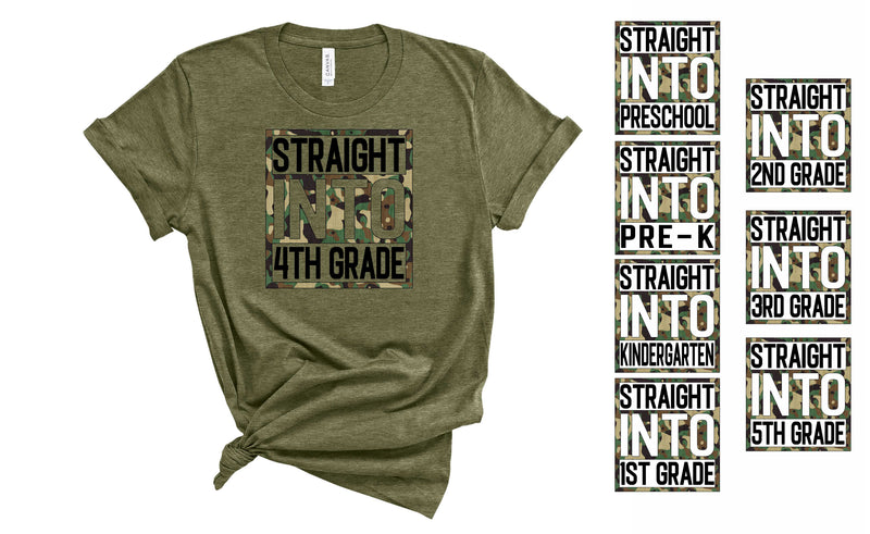 Straight Into (Grade) Camo - Graphic Tee