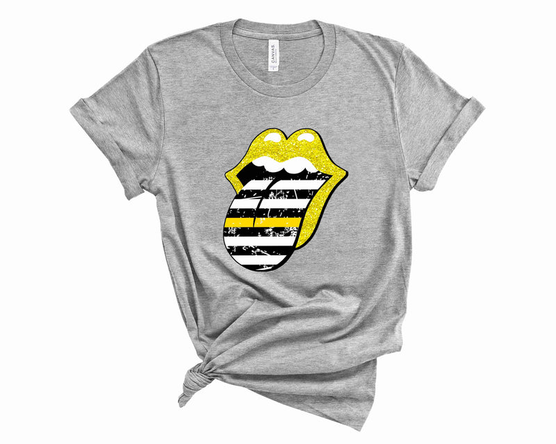 Thin Yellow Glitter Line - Graphic Tee