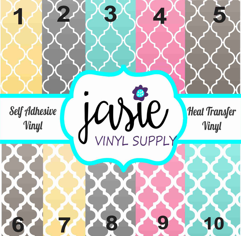 Ombre Quatrefoil Printed Vinyl