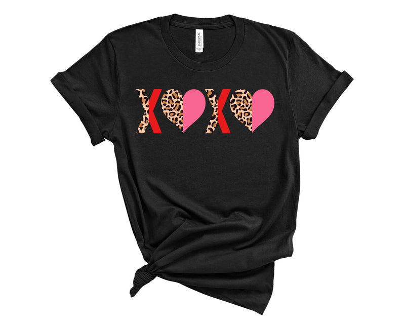 XOXO Half Leopard - Graphic Tee