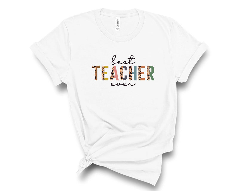 best teacher half leopard - Graphic Tee