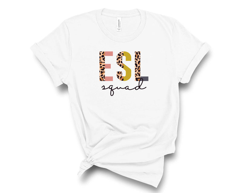 esl squad half leopard - Graphic Tee