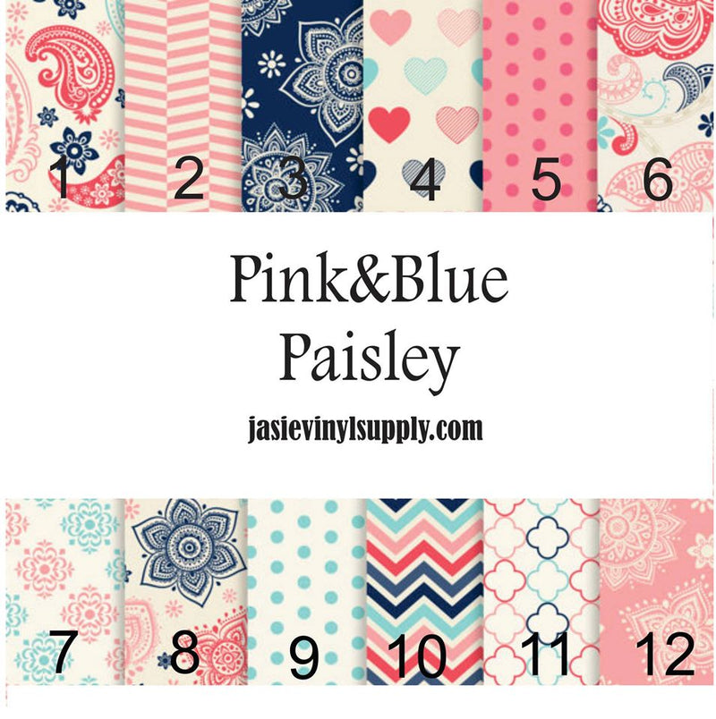 Pink and Blue Paisley