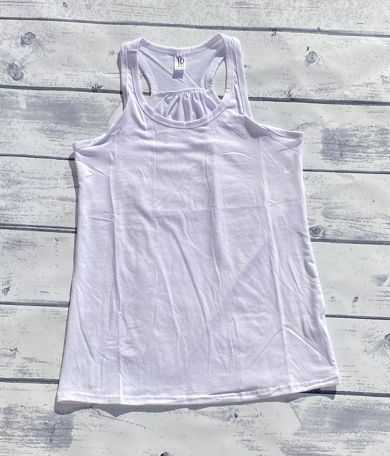 Polyester Flowy Tank - White