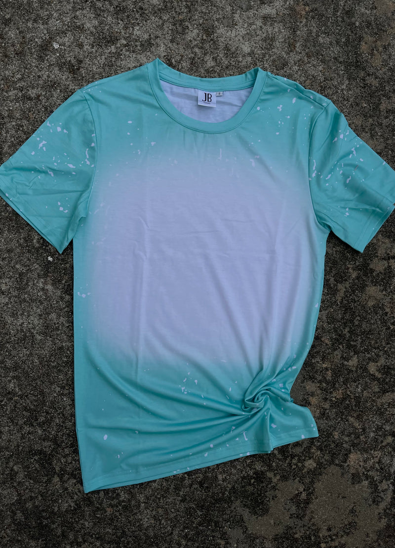 Polyester Bleach T-Shirt - Mint