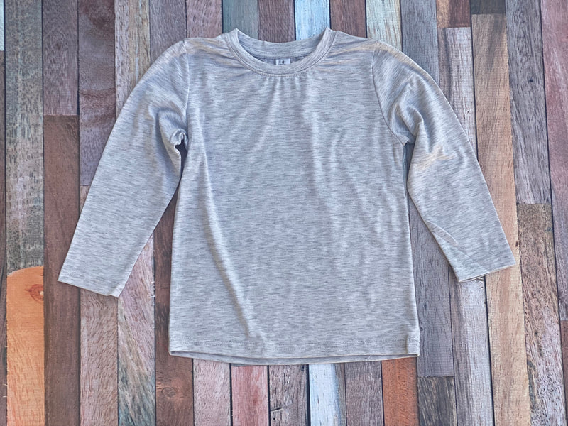 Polyester Long Sleeve Shirt - Grey