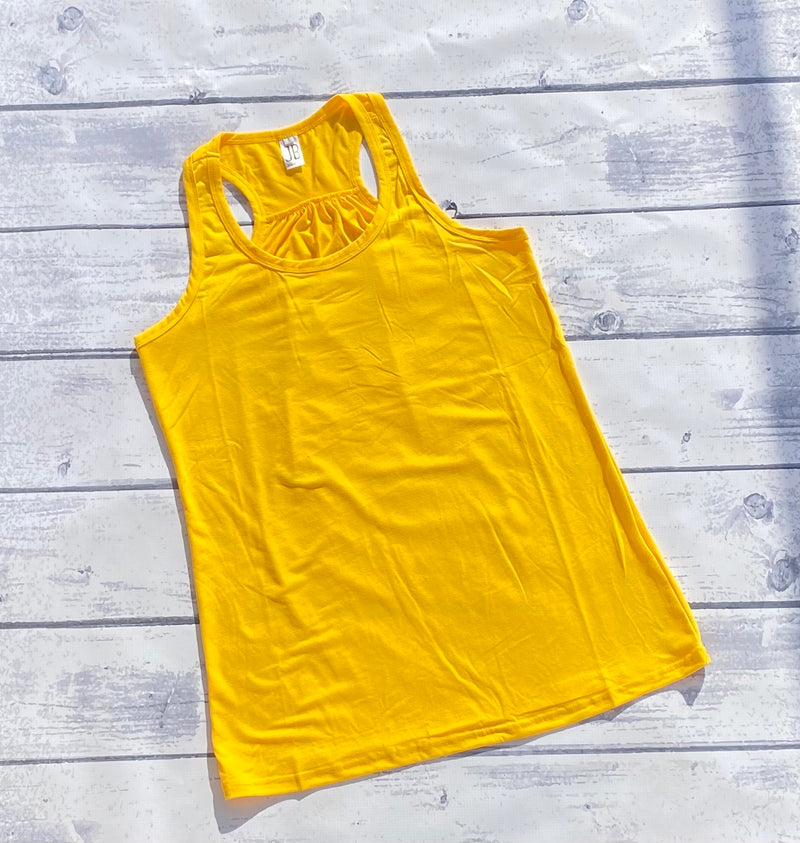 Polyester Flowy Tank - Yellow