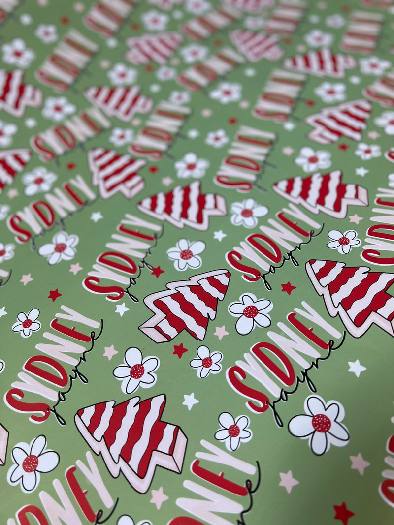 Floral Christmas Wrapping Paper