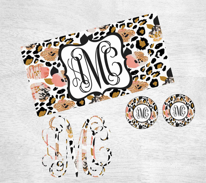 Leopard Floral Car Kit