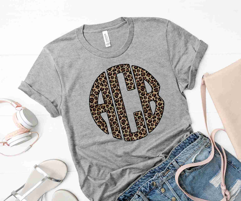 Leopard Print Monogram- Transfer