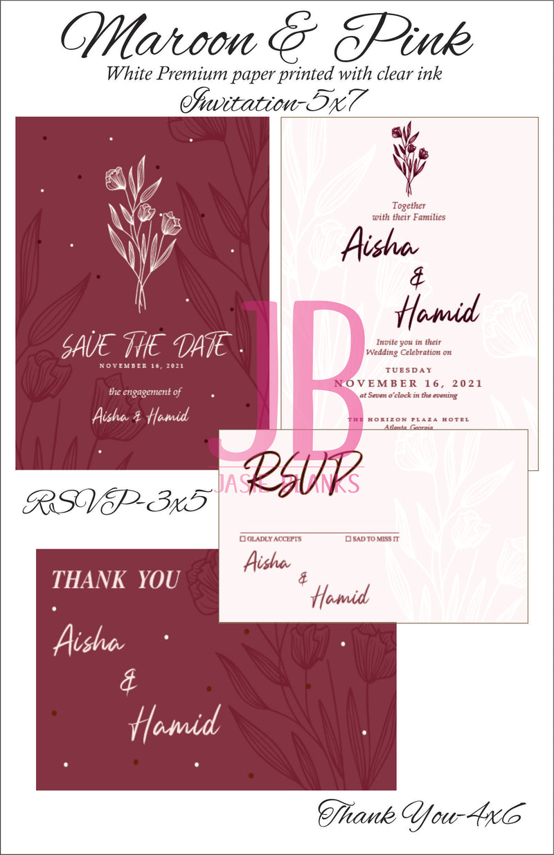 Wedding Maroon & Pink