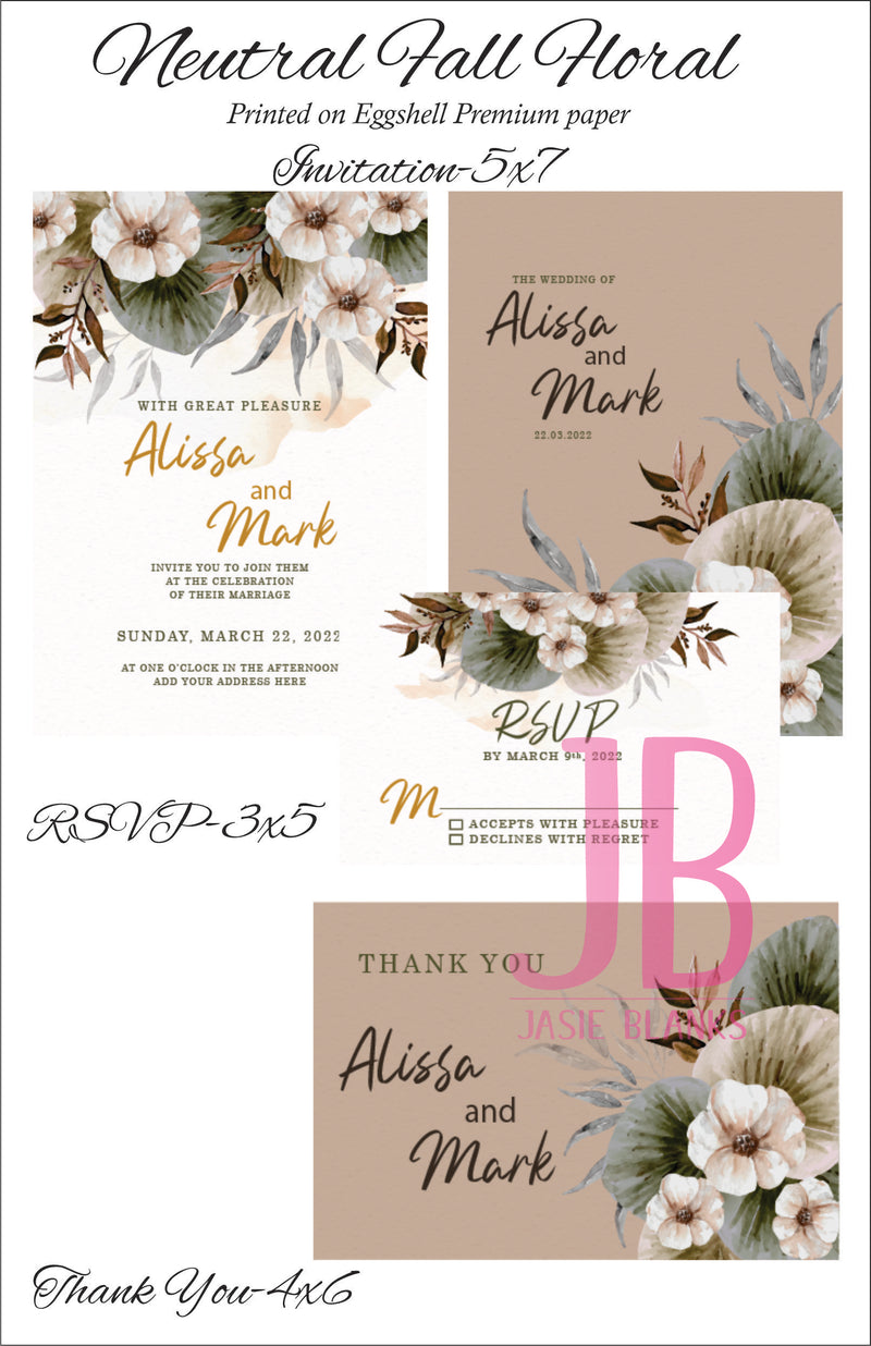 Wedding Neutral Fall Floral